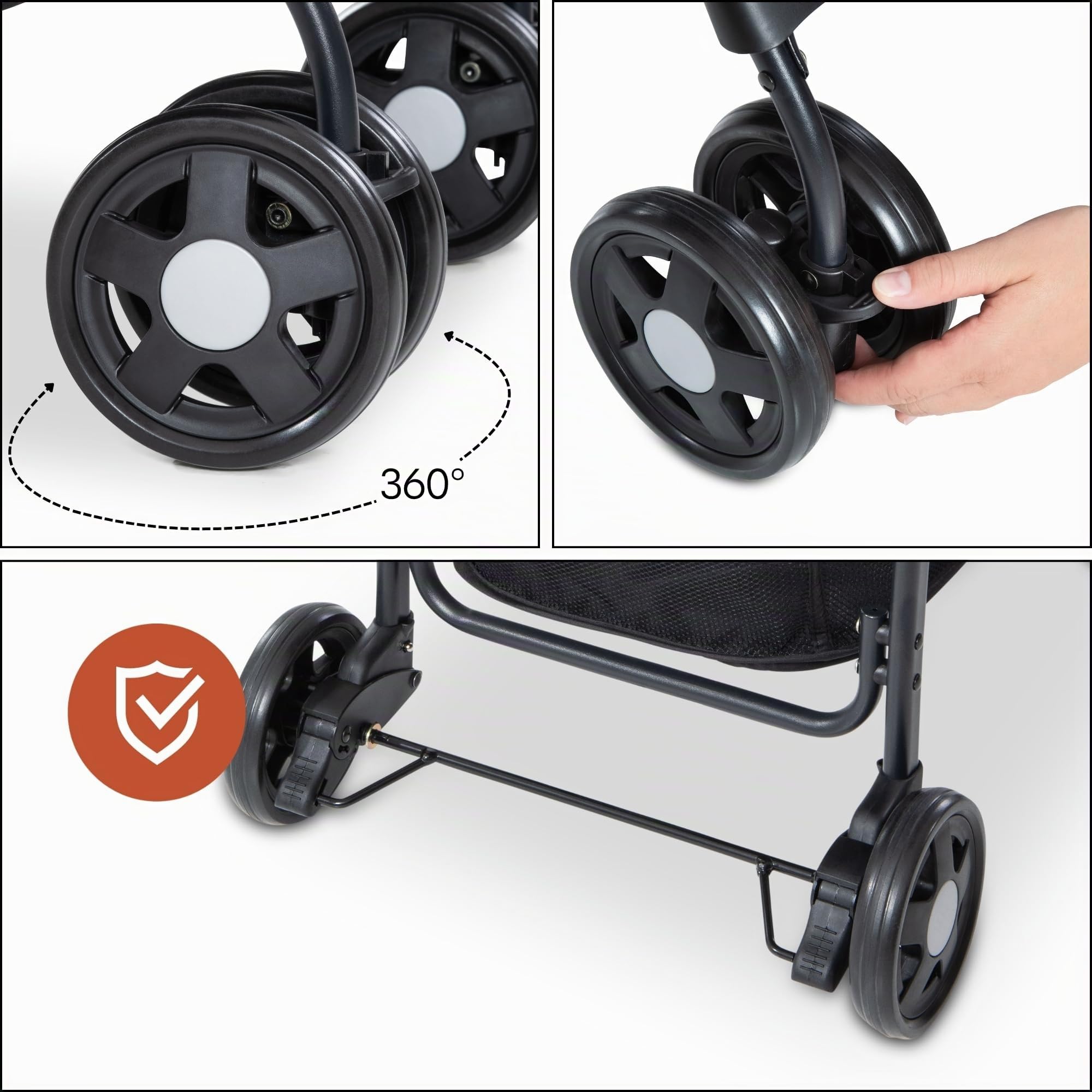 hauck Sport Carrito Bebe Ligero desde el Nacimiento - Silla de Paseo Reclinable para Niños hasta 15 kg - Carro Plegable Ultraligero 5,9 kg - Cesta Grande hasta 3 kg - Gris Oscuro