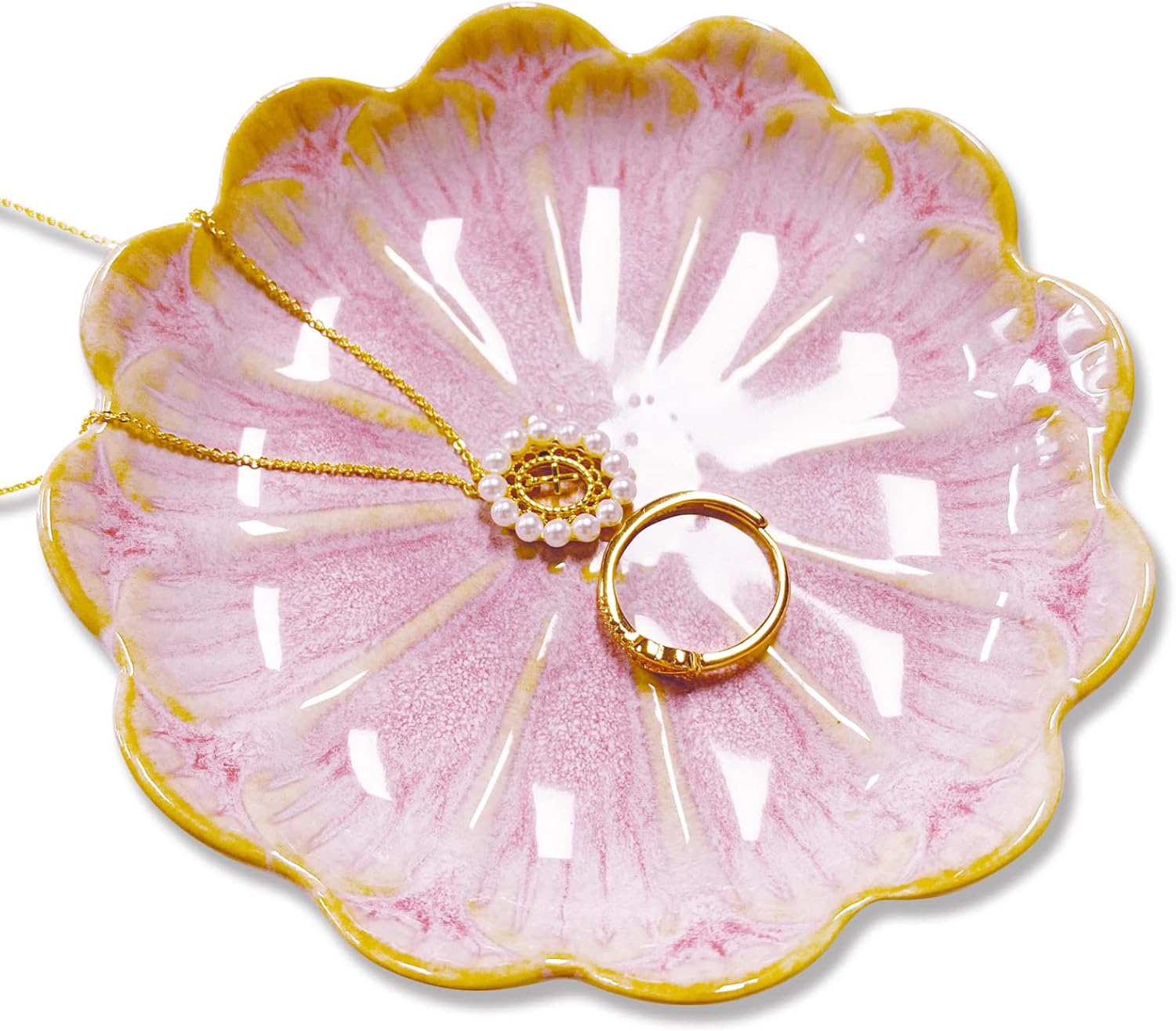 GO2HEJING Small Jewelry Dish, Ring Holder for Jewelry