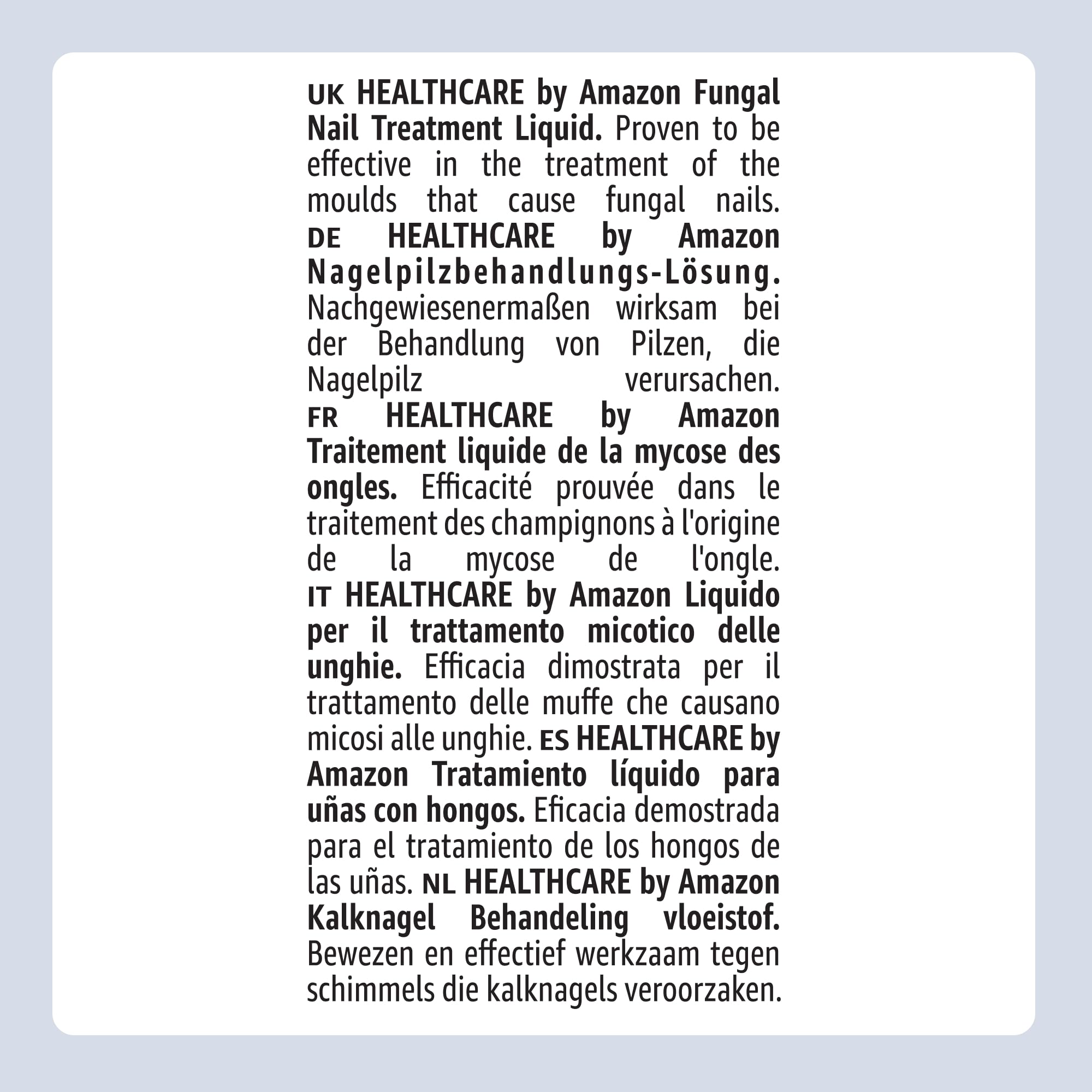 Healthcare by Amazon Liquido per il Trattamento delle Unghie Fungine, 10ml (in Precedenza Amazon Basic Care) - L'Imballaggio Può Variare