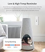 Vista 2 de Sensor de Temperatura y Humedad WiFi: Termómetro Higrómetro para Interiores con Alerta de Aplicación, Exportación Gratuita de Almacenamiento