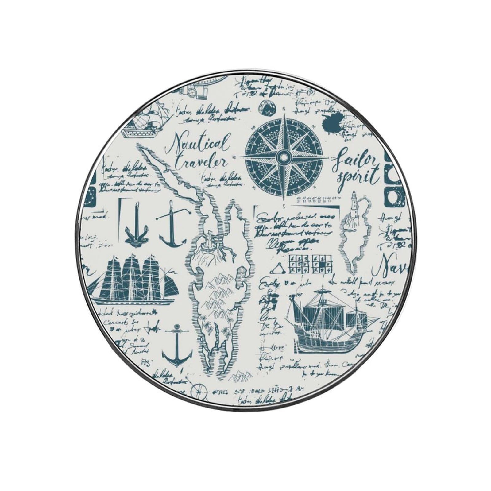 Compass Map Alloy Fridge Magnet For Office Cabinet Refrigerator Whiteboard Photo
