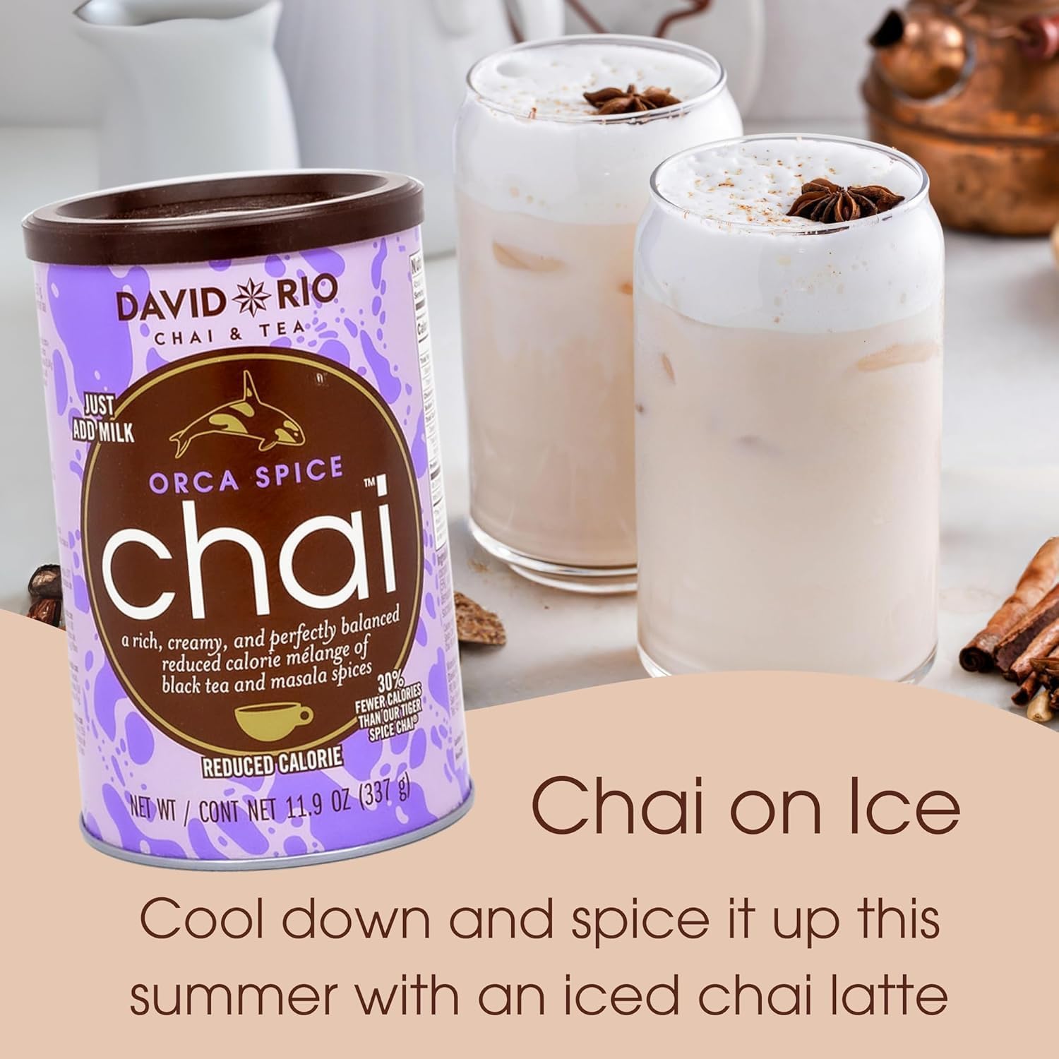 DAVID RIO Orca Spice™ Reduced Calorie Chai (Etichettatura ITA) 337g