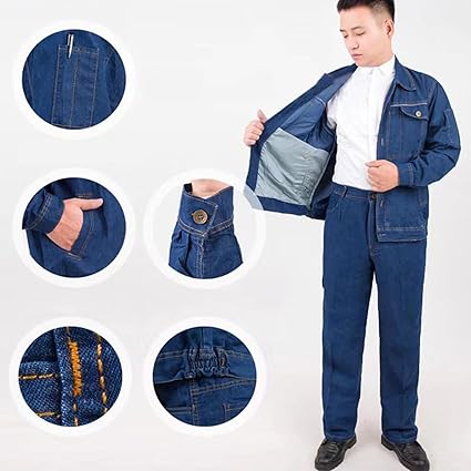 ジャケット・アウター necessary or unnecessary COVERALL DENIM TOVCHEI Unisex Coverall Denim Jacket Zip Up Work Overalls
