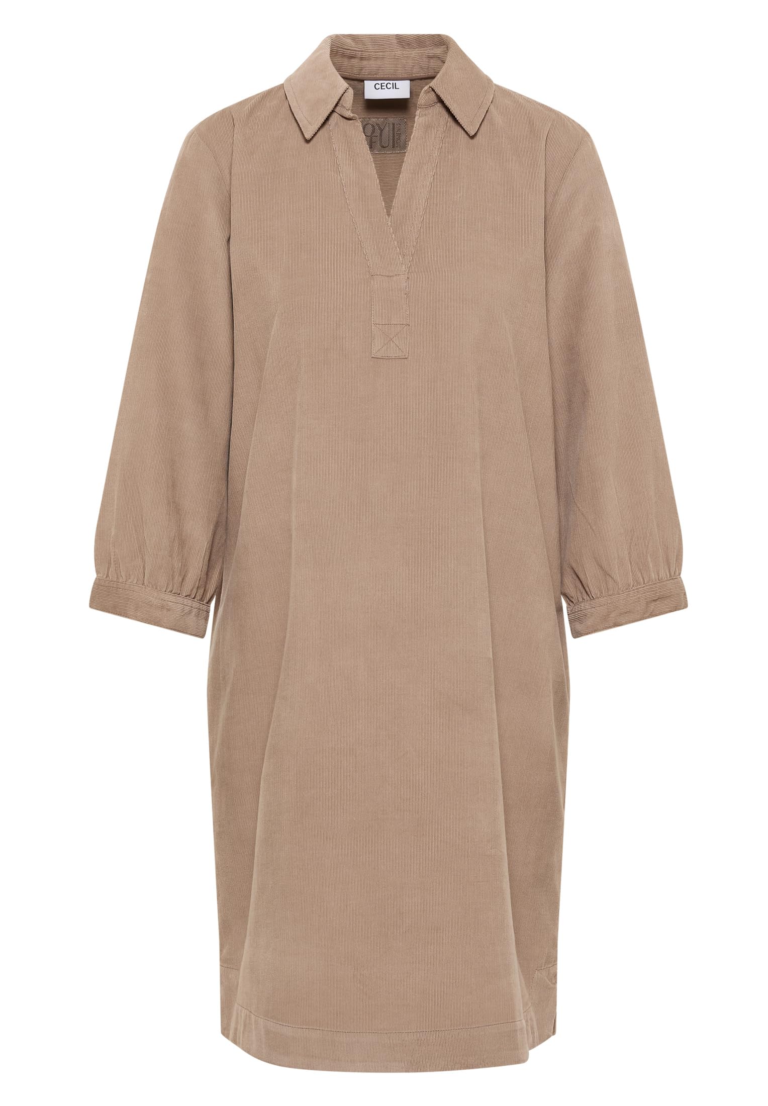 Cecil Robe en Velours côtelé de Couleur Unie Femme