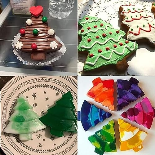 Miniatura 5 de 2 moldes de silicona para árbol de Navidad, 6 cavidades antiadherentes para árbol de Navidad, moldes para pastel de chocolate, para hacer dulces,