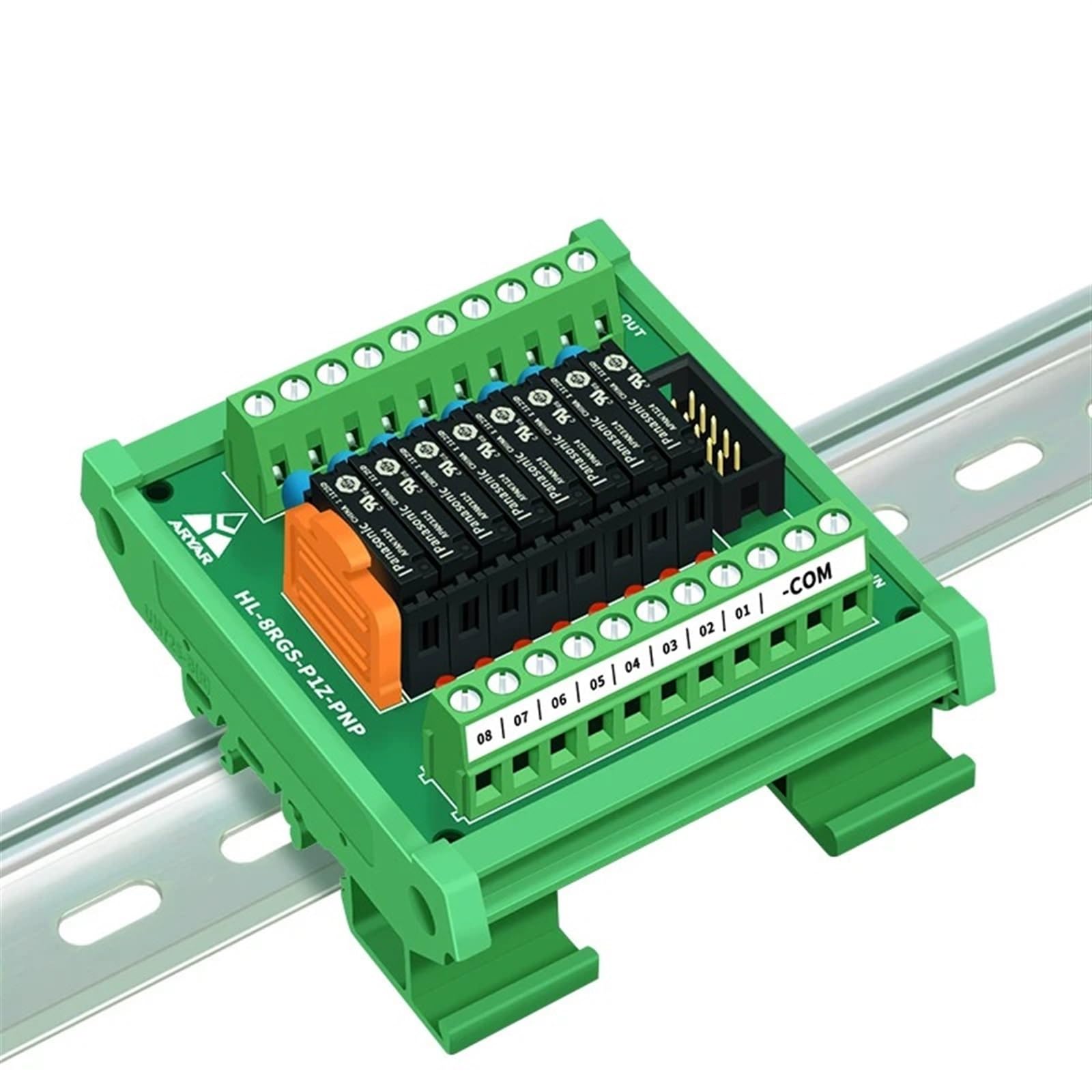 1PCS 8 canali modulo relè scheda driver scheda amplificatore di uscita scheda modulo relè(5V,HL-8RGS-PIZ-PNP)