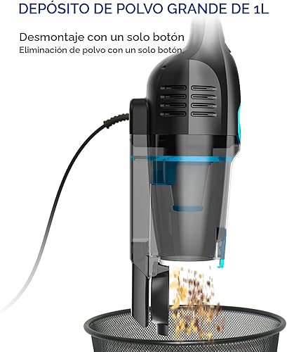 Miniatura 8 de Vazone R6X - Aspiradoras con cable para el hogar, potente aspiradora de succión de 30 Kpa con cable de 16 pies, aspiradora de mano ligera 2 en 1