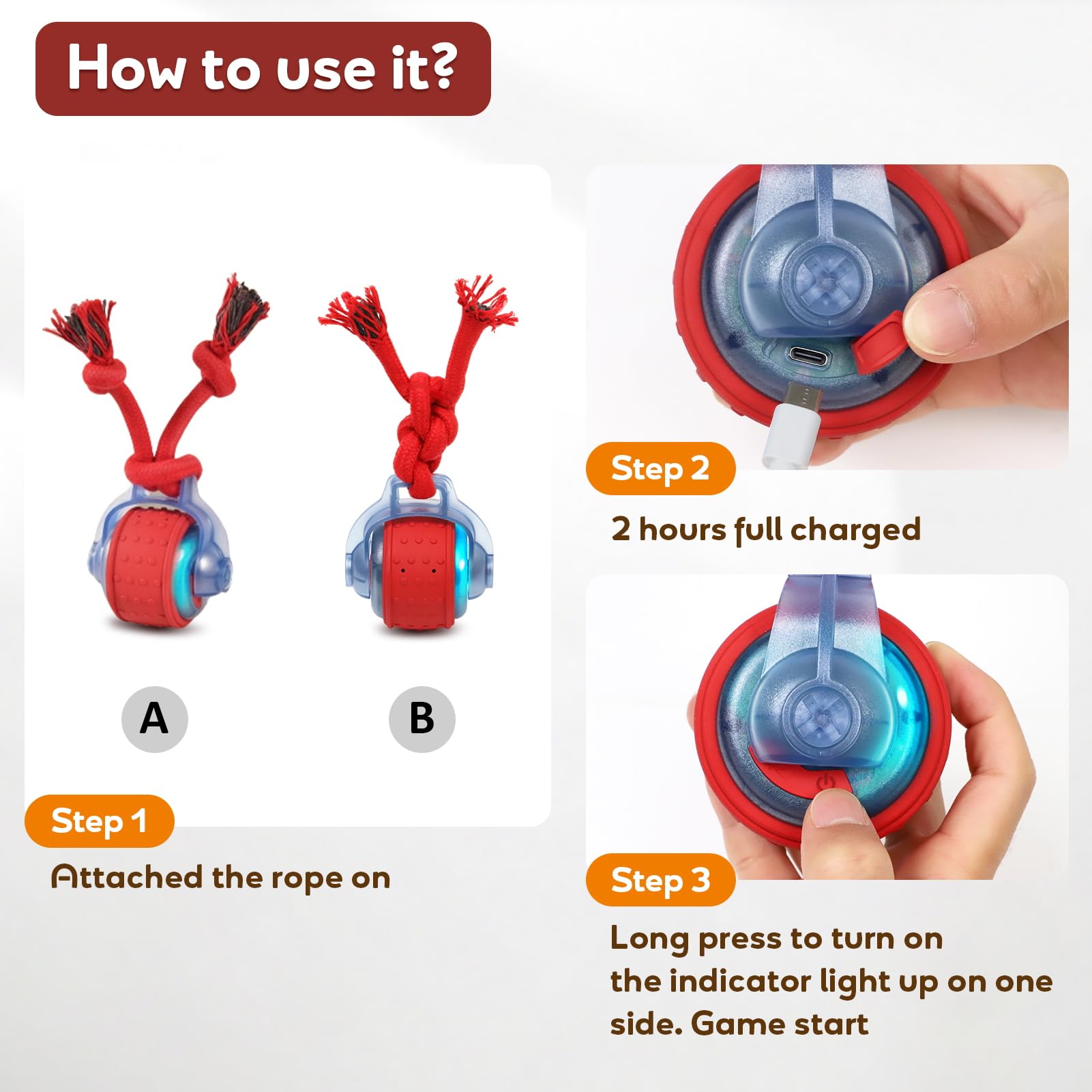 Dog Toys Interactive Dogs Ball with Super High-Speed Rechargeable Dog Toy Ball for Puppies - image 6