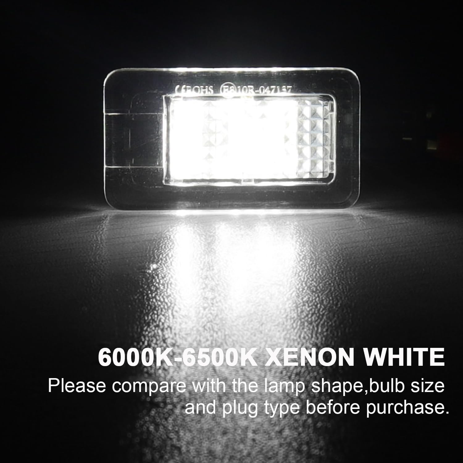 WinPower LED Samochód Światło na nogi Żarówka pod drzwiami Lampa bagażowa 6000K biały oświetlenie schowku na rękawiczki Kompatybilny z Volvo V40/V40CC V60 S60/80 XC40/60/90 itp., 2 sztuki