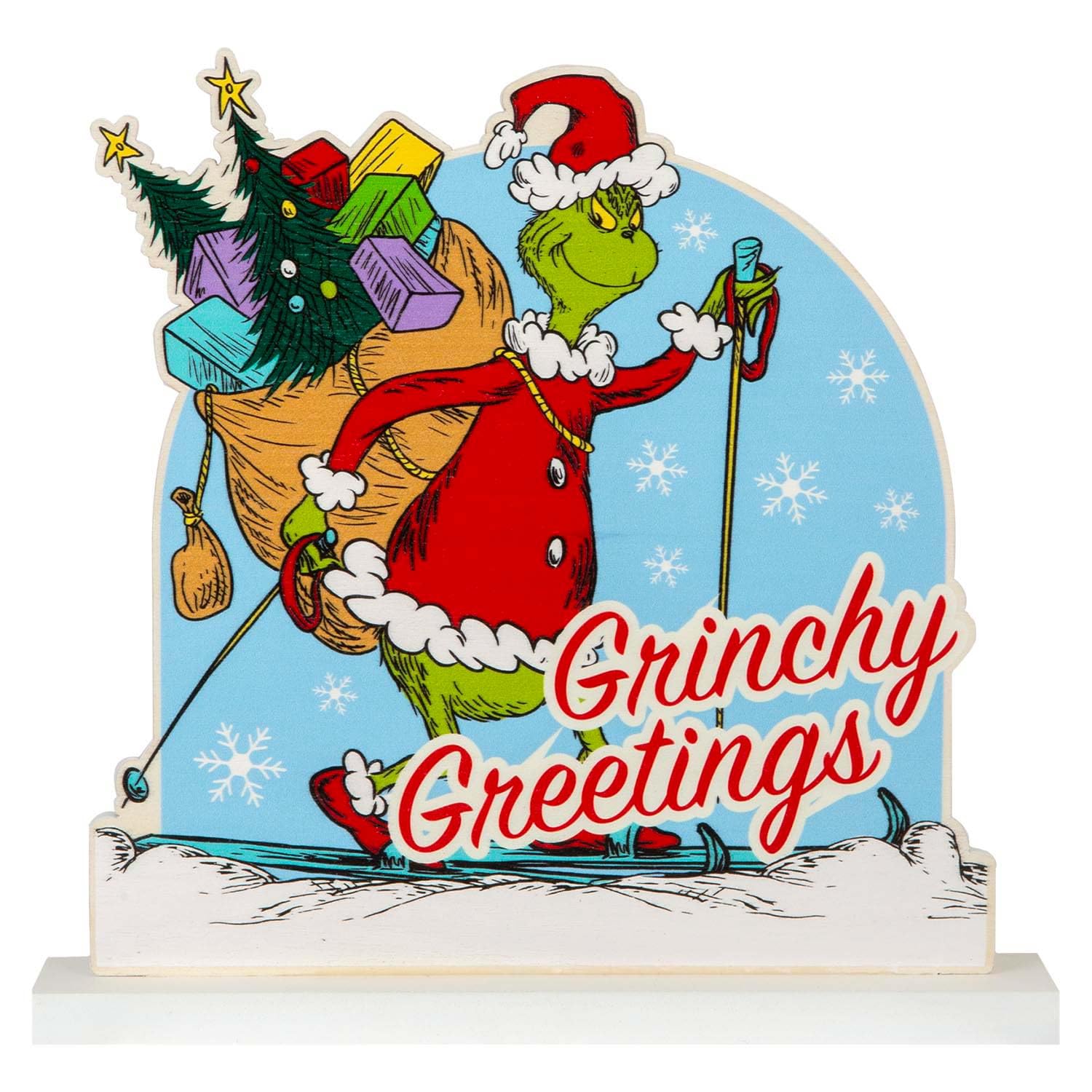 Grinch Christmas Decoration Festive Gift 21.5Cm X 22Cm Green X 1 from B&Q