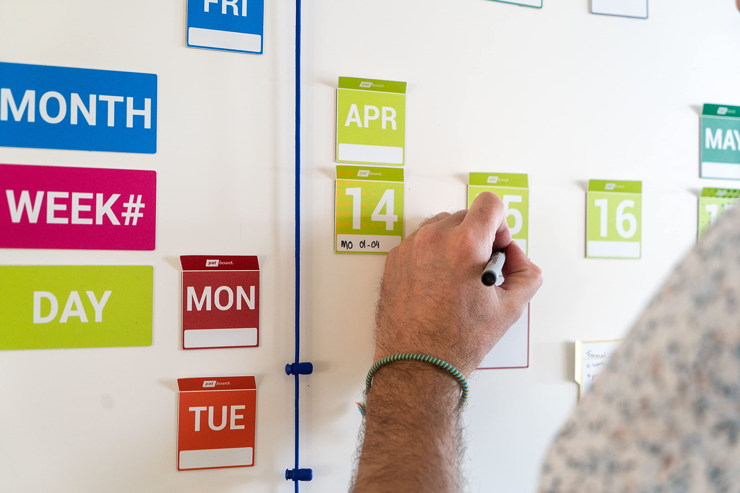 PATboard Weeknumber planning board set - Cartes magnétiques pour tableau de planning maigre - Planifier avec des numéros de semaine