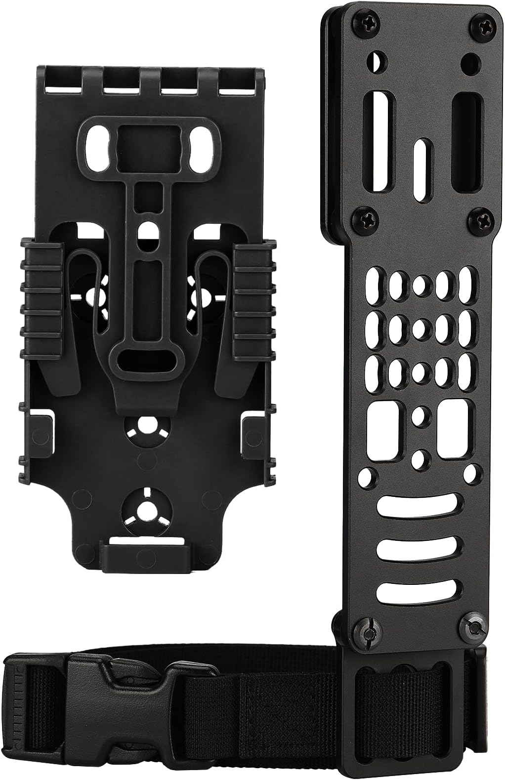 Tactical Modular Holster Adapter with QLS kit, Drop Leg Holster Platform with Leg Strap Police Gear