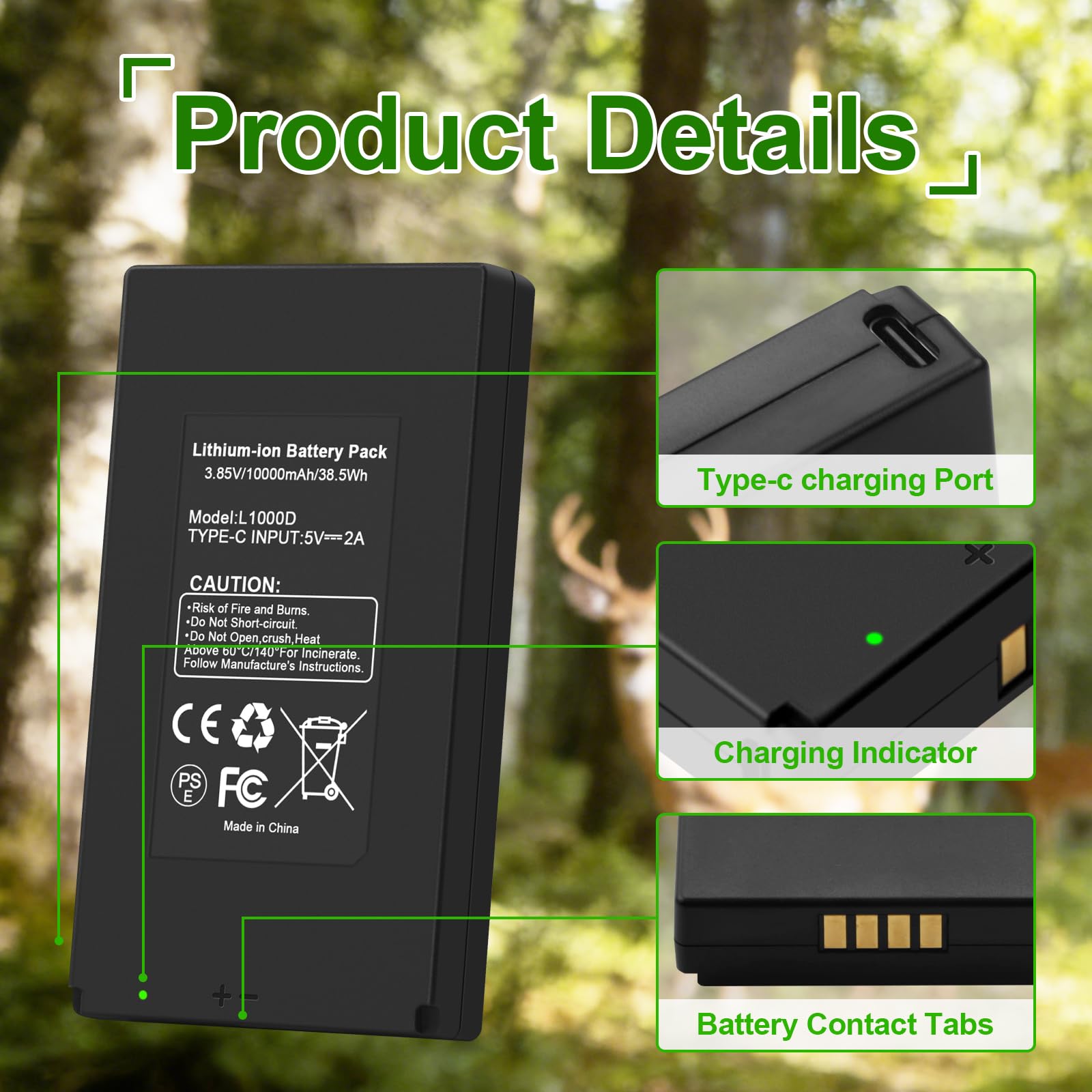 Batterie de Rechange pour Appareil Photo Trail GardePro E6P E8P X60P X66P