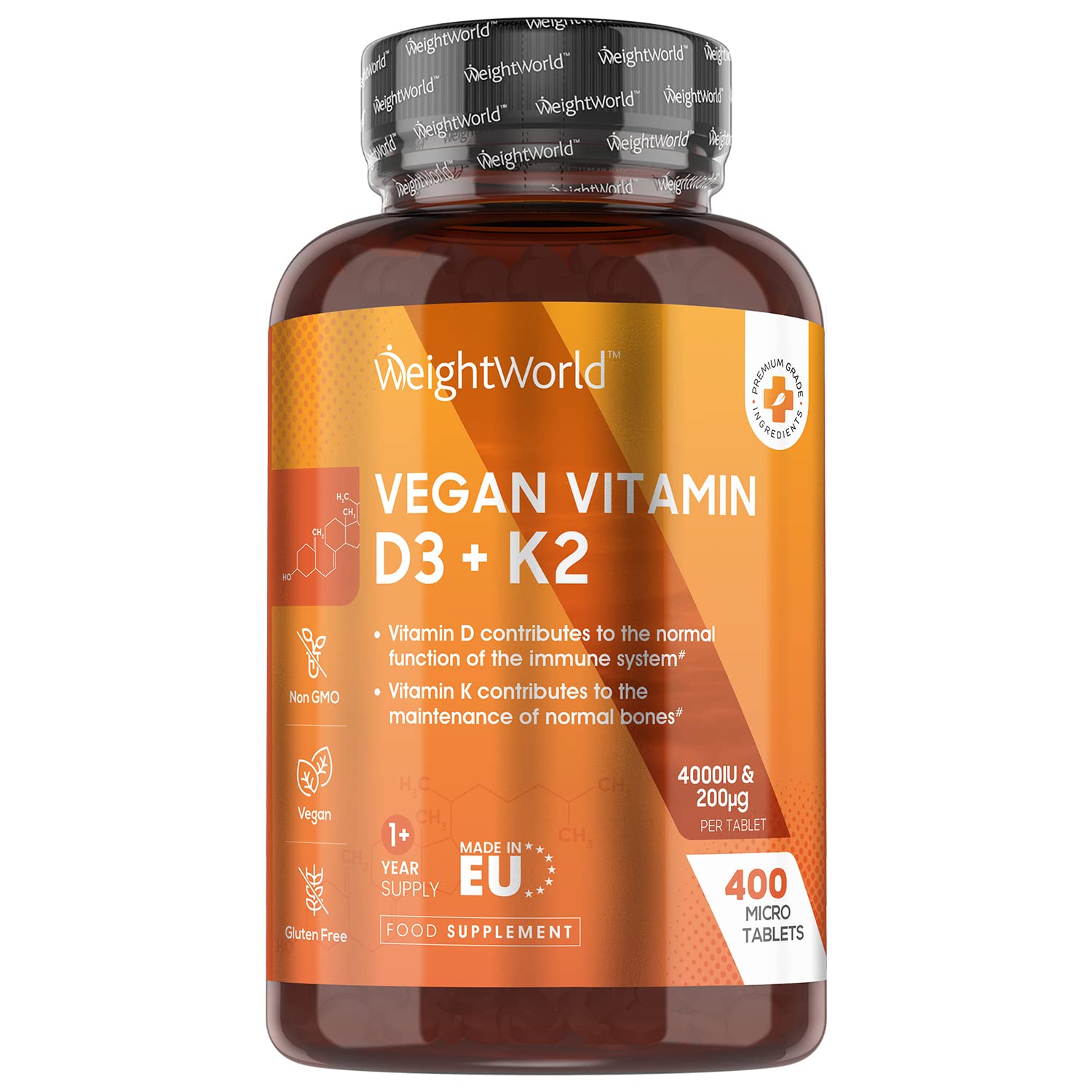 Vitamin D3 K2 Tablets 4000iu Vitamin D High Strength Tablets with