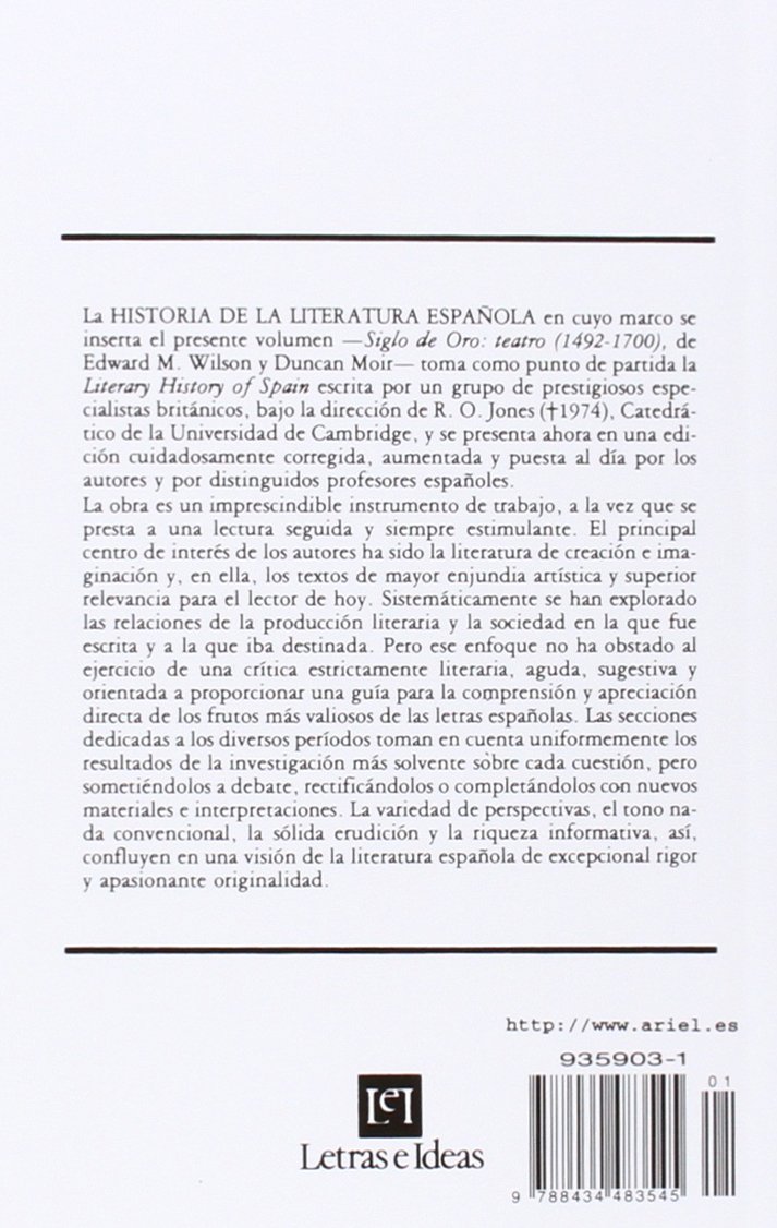 Historia de la literatura española, 3. Siglo de Oro: teatro (Ariel Letras)