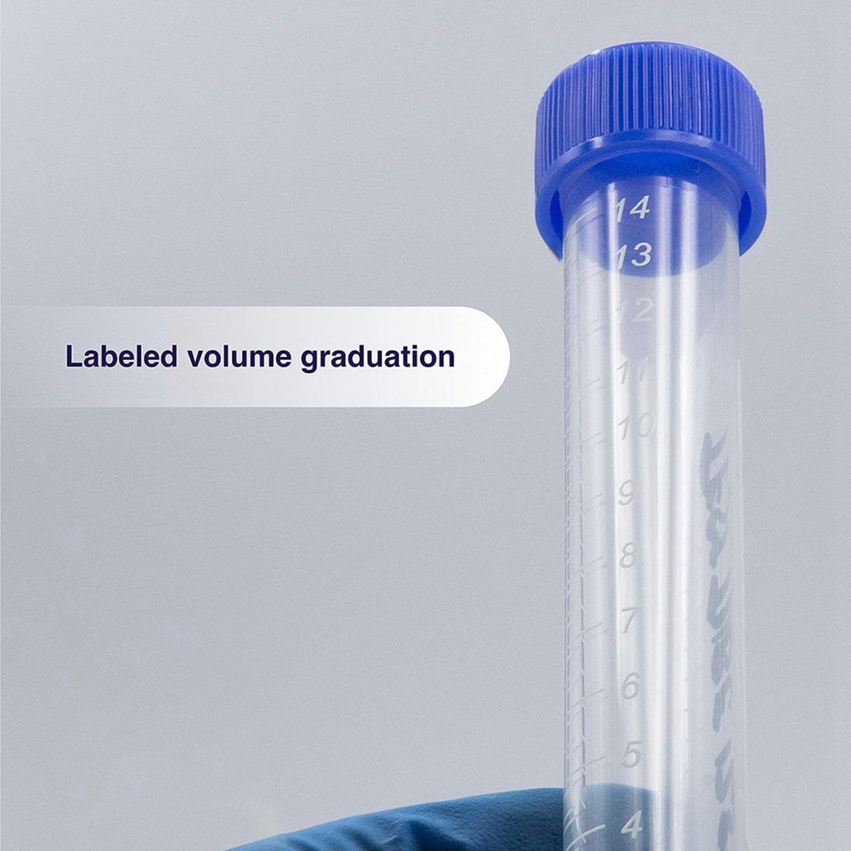Provette da Centrifuga Coniche Scientifiche da 15 Ml, [Confezione da 300] Provette nel Plastica con Tappi Un Vite, Provette Sterili da 15 Ml con Coperchi