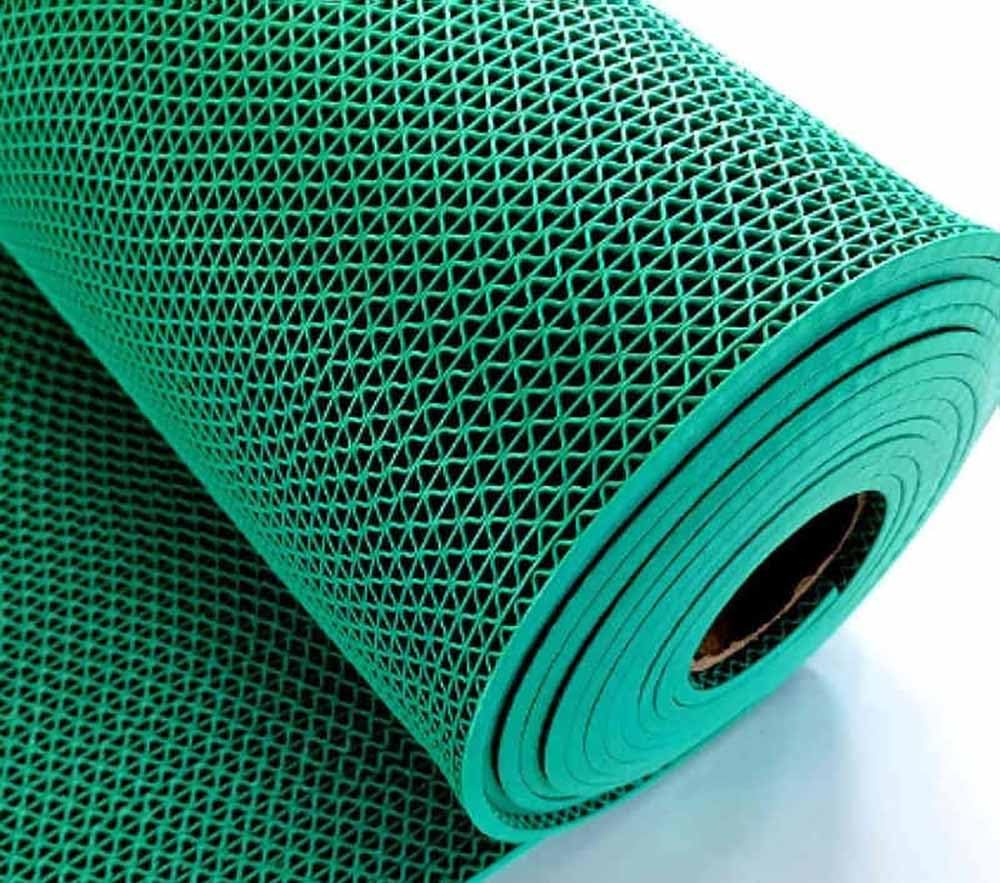 Badezimmerteppichmatte, Bodenmatte aus PVC, Badewannenmatte, rutschfeste Duschmatten mit Abflusslöchern, grüne Badezimmer-Badewannenmatten, Duschbodenmatte, rutschfeste Badematten for Duschkabinenmatt