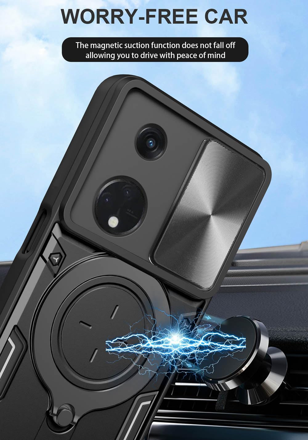 SEAHAI Cover per OPPO A98 5G Cover, Ultra Sottile Custodia in