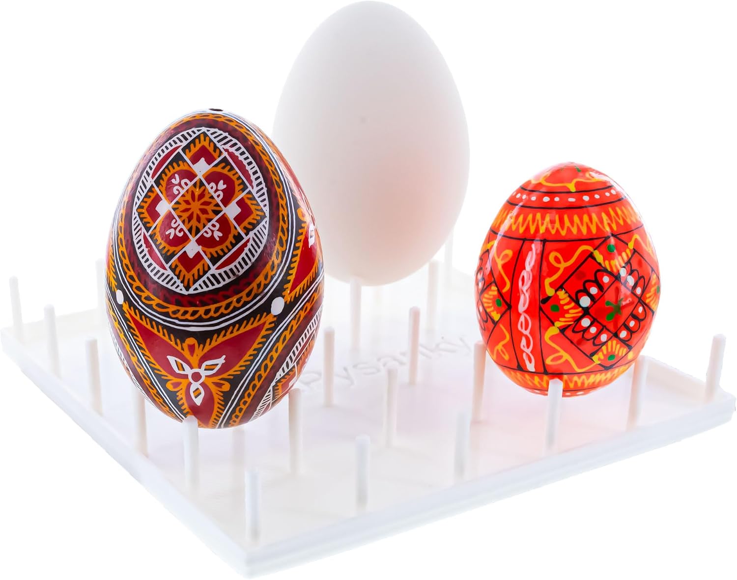 BestPysanky White Plastic Craft Drying Rack 5.85 x 5.85 Inches