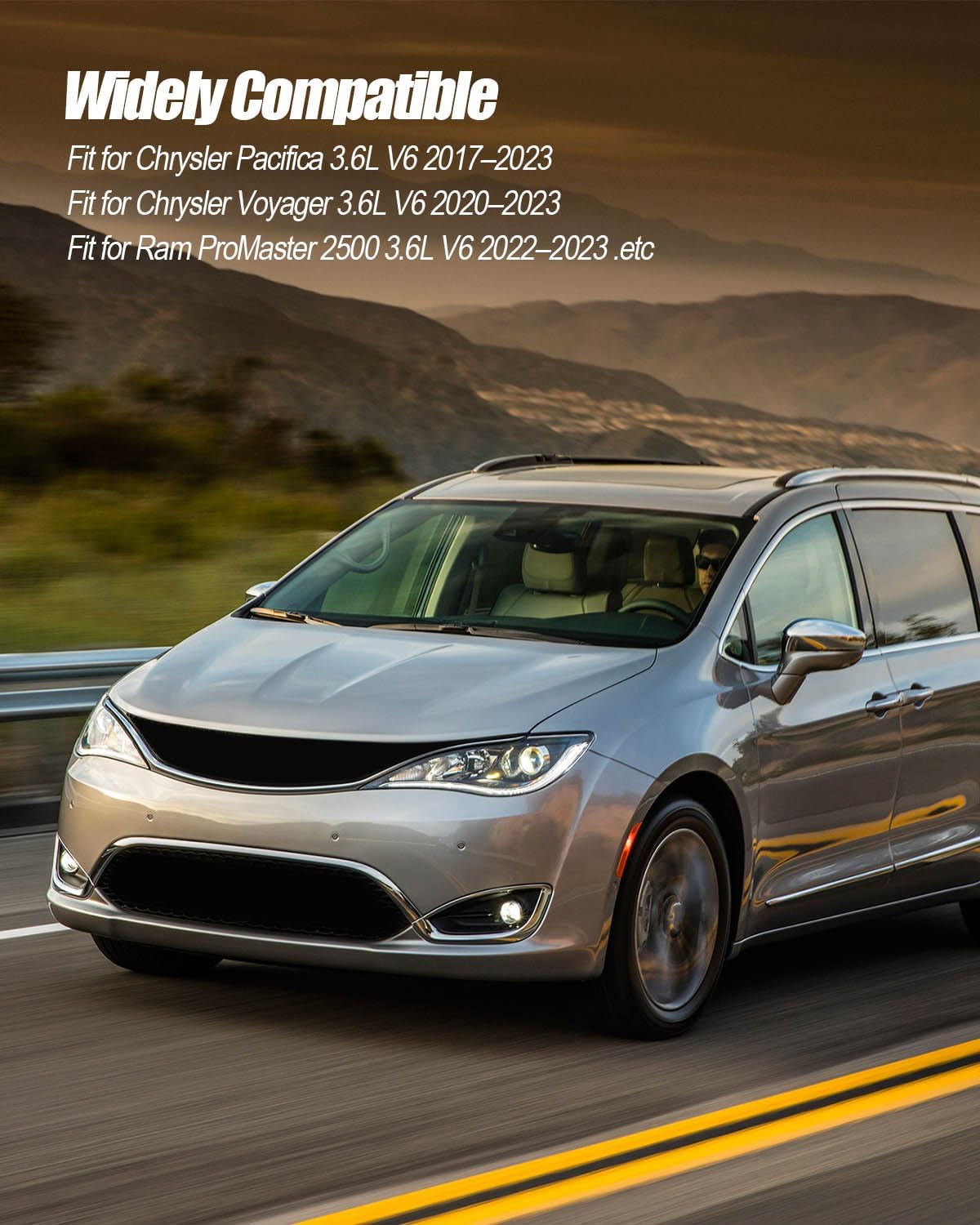 Aluminum Engine Thermostat Housing Assembly with Sensors Fit for Chrysler Pacifica 2017-2025 Voyager 2020-2024 Ram ProMaster 1500 2500 3500 2022-2025 Replace 902-3114 68217305AE 68217305AG 68217305AD