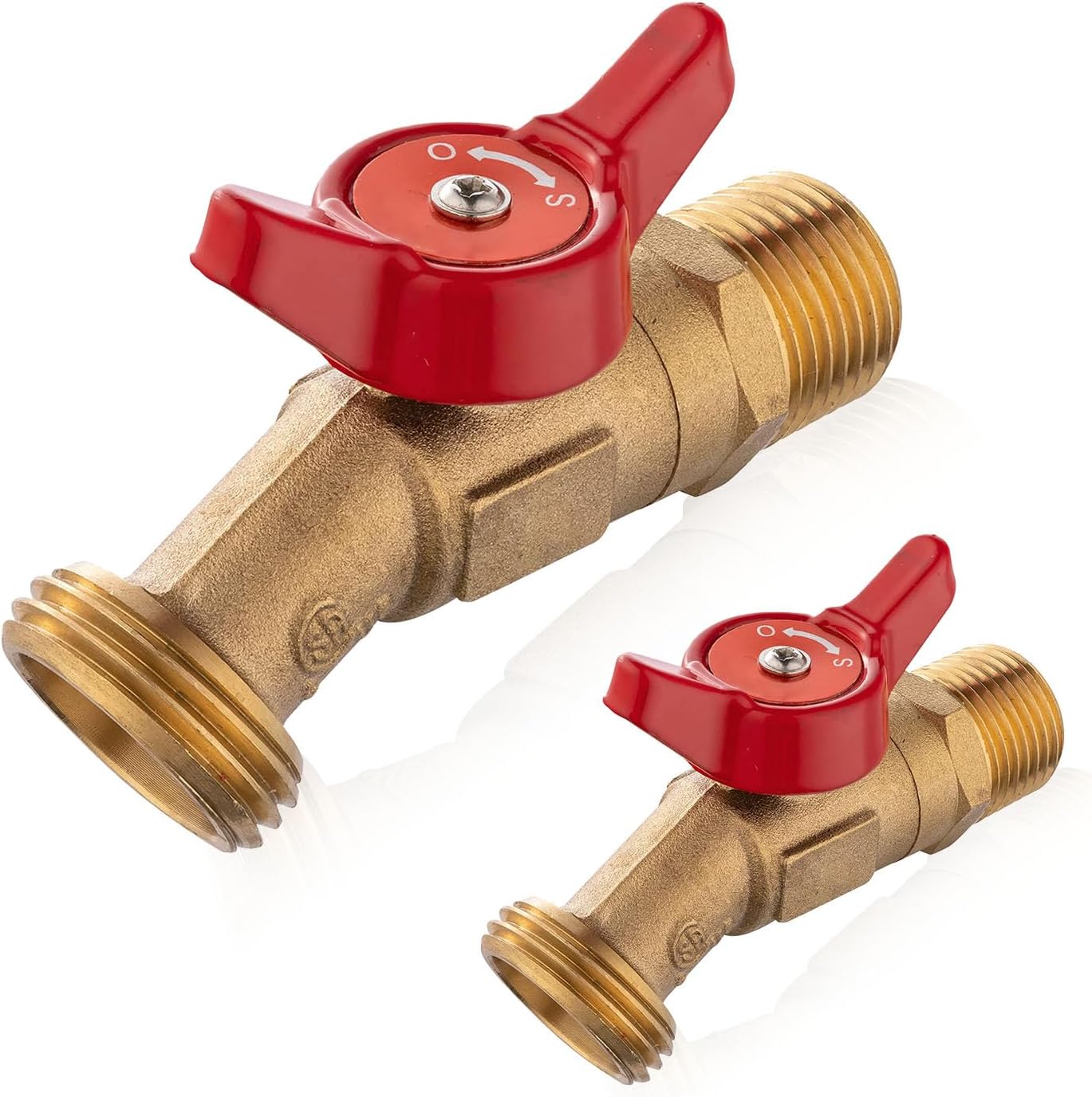 Outdoor Garden Spigot,1/4 Turn Sillcock Hose Bibb Faucet/Valve,3/4" Male NPT Inlet x 3/4" Male GHT Threaded Garden Hose Outlet/Connector(5Pack,Blue)(SILLCOCK048-5Pack)