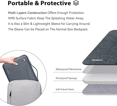 Miniatura 3 de Ferkurn Funda para laptop de 14 a 15.6 pulgadas para laptop Dell Inspiron 15 XPSSurface 42021 MacBook Pro 16 15Asus HP Pavilion Envy, Lenovo Yoga