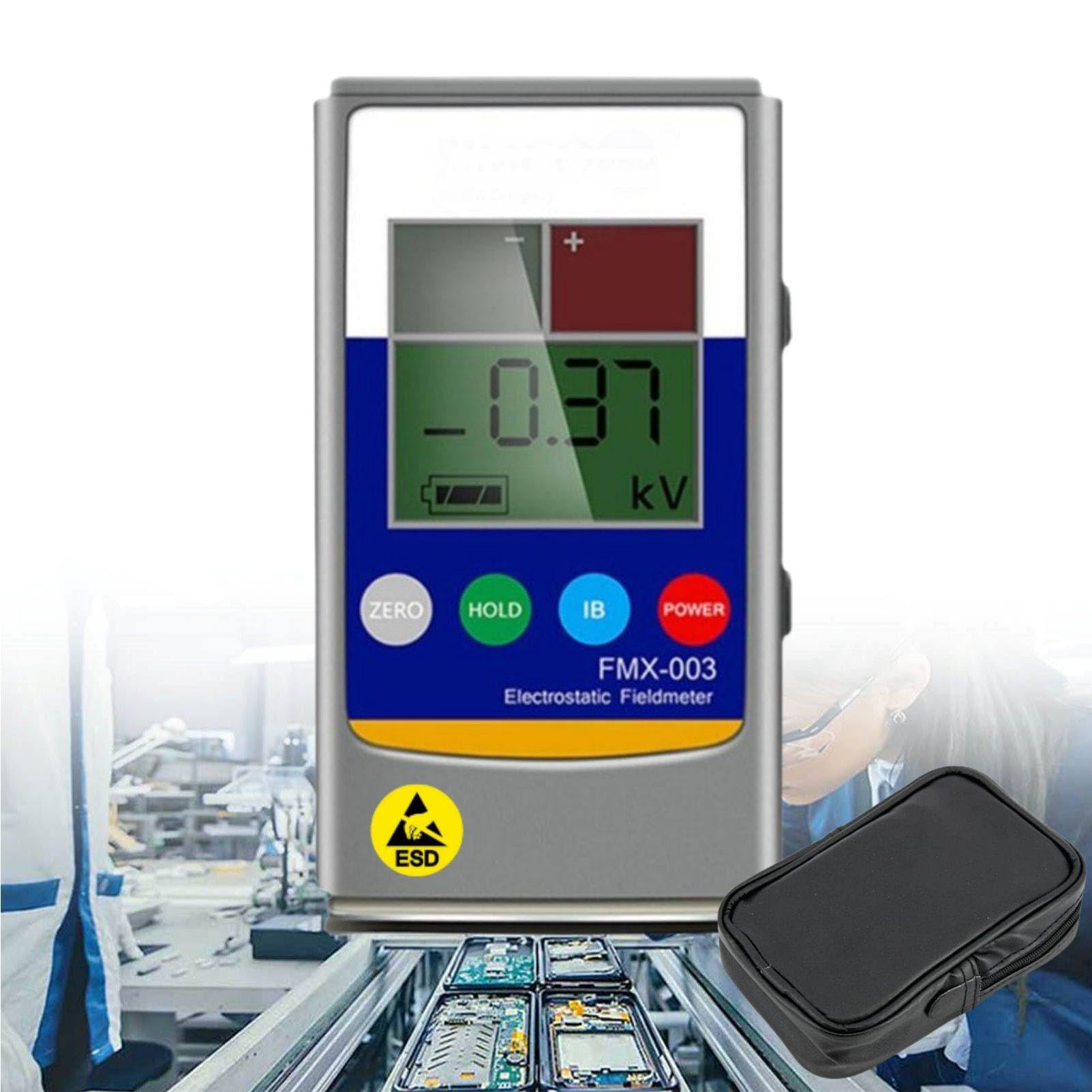 MhWrughts Portable Electrostatic Field Meter Resistance Tester 0-20kV Digital Dual Mode Meter for Precision Electronics Testing 0~20KV