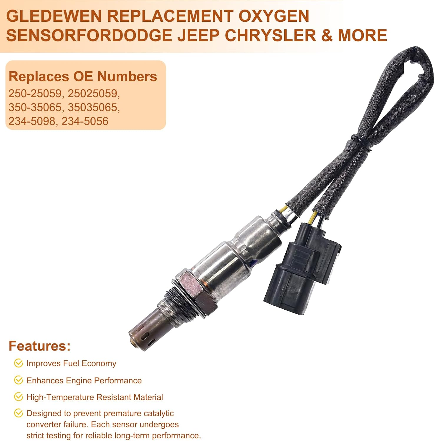 Upstream O2 Oxygen Sensor for 2008-2017 Honda Accord, 2011-2017 Adyssey 2009-2018 Pilot,for 2010-2020 Acura MADX RDX RL RLX TL TLX TSX ZDX