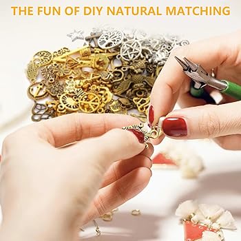 Kemayer 100 Pièces Breloques Oro Mixte Charms Pendentifs