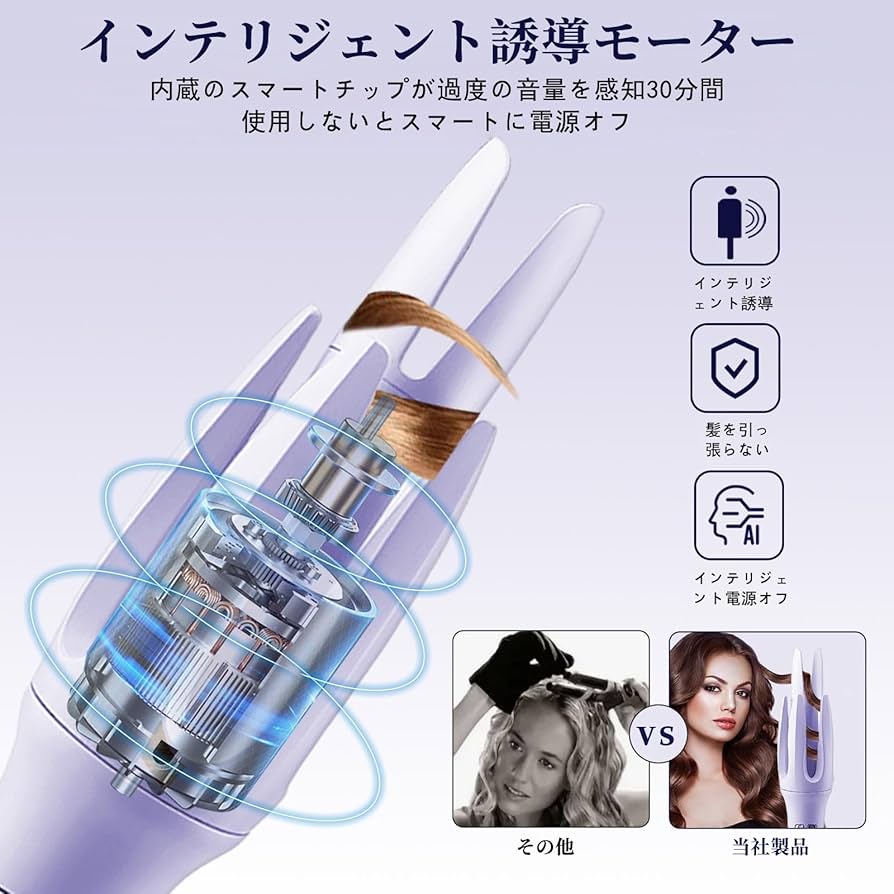 美人百花掲載】オート カールアイロン 32mm コテ 自動＆手動両用
