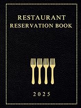 Reservation Book for Restaurant 2025: Full Year of Reservation January - December 2025 (365 Days), 1 Day = 1 Page, Monday to Sunday Booking Diary, ... Customer Tracking, Contact Pages, Hardcover.