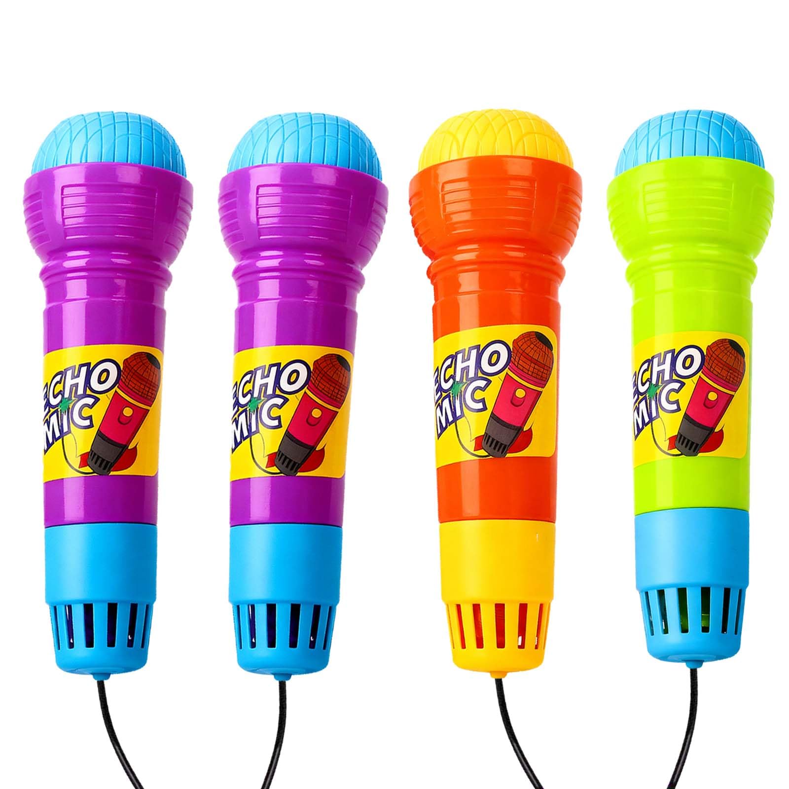 4 Pcs Echo Microphones, Echo Microphones Karaoke Machine Toys, Battery Free Singing Toy Prop, Microphone for Singing Speech and Communication Used by Individuals Aged 15 and Above