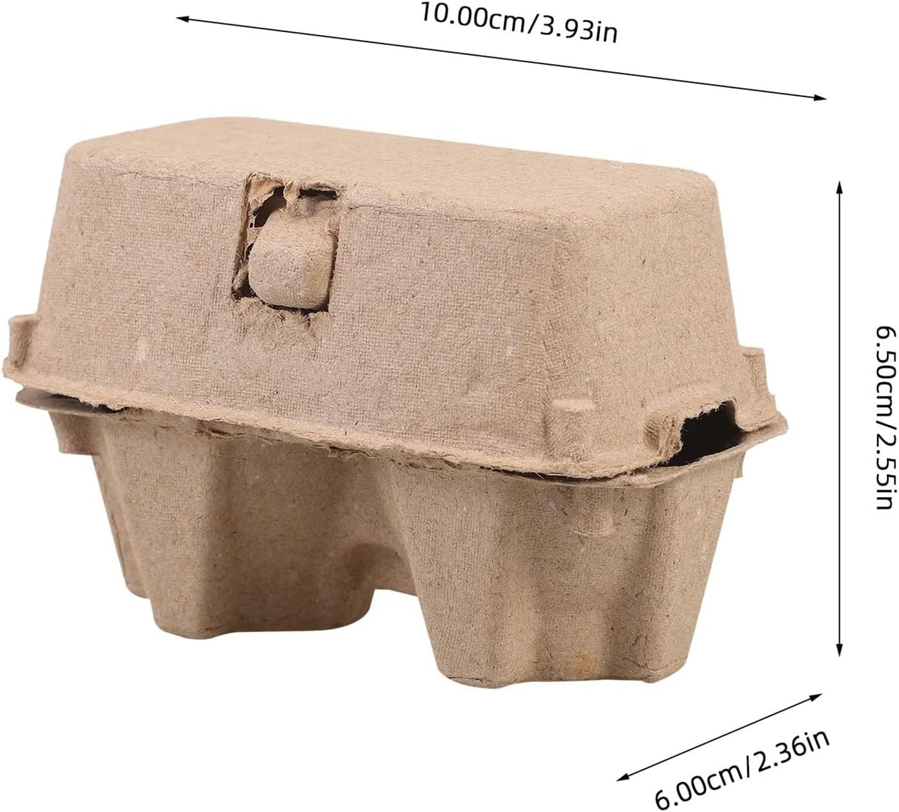 50Pcs Paper Pulp Egg Trays Cardboard Cartons Native Packaging Box Eggs Lid Organizer for Fridge