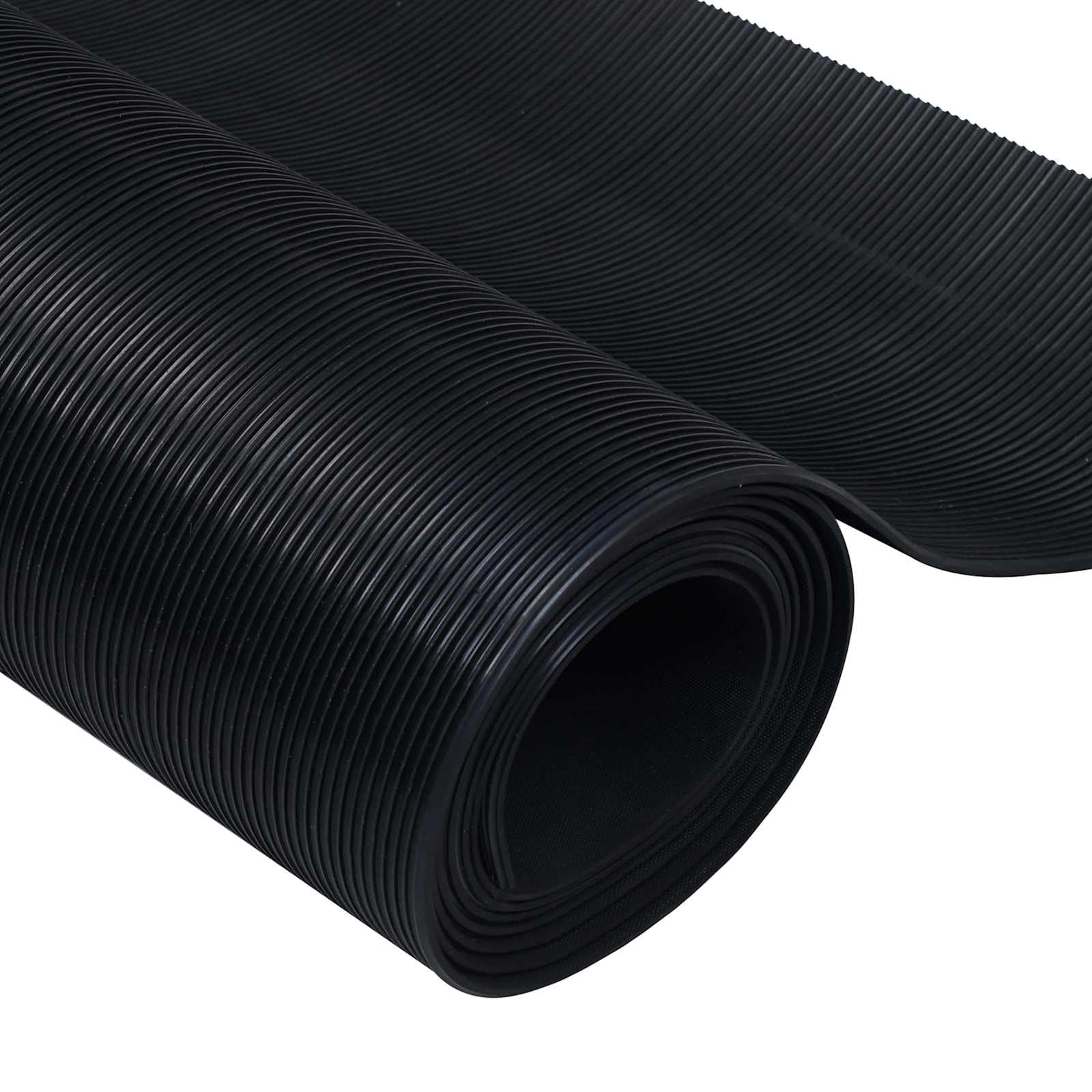 Gummi Außenfußmatte 1,5 x 2 m, 3 mm dick, robuste Bodenmatte für Terrasse, Garten und Kofferraum, leicht zu reinigen, schwarz