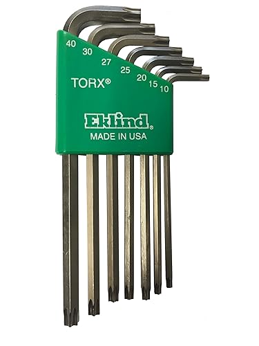 EKLIND 11907 Bright TORX star L-Key - Juego de 7 piezas T10-T40 Serie larga
