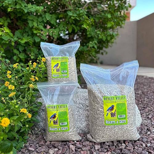 Miniatura 3 de Desert Valley Sunflower Hearts and Chips Seed, All Natural, Non-GMO Premium Wild Bird and Wildlife Food (10-Pounds)