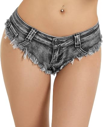 Dxyufazhe Sexy Womens Low Rise Stretch Mini Denim Shorts Hot Pants Beach Party Clubwear
