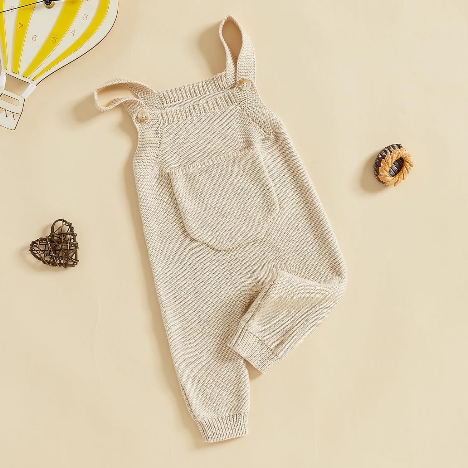 Infant Baby Girl Boy Fall Winter Sweater Romper Pants Solid Knit Jumpsuit Overall One Piece Outfit Clothes - Image 5