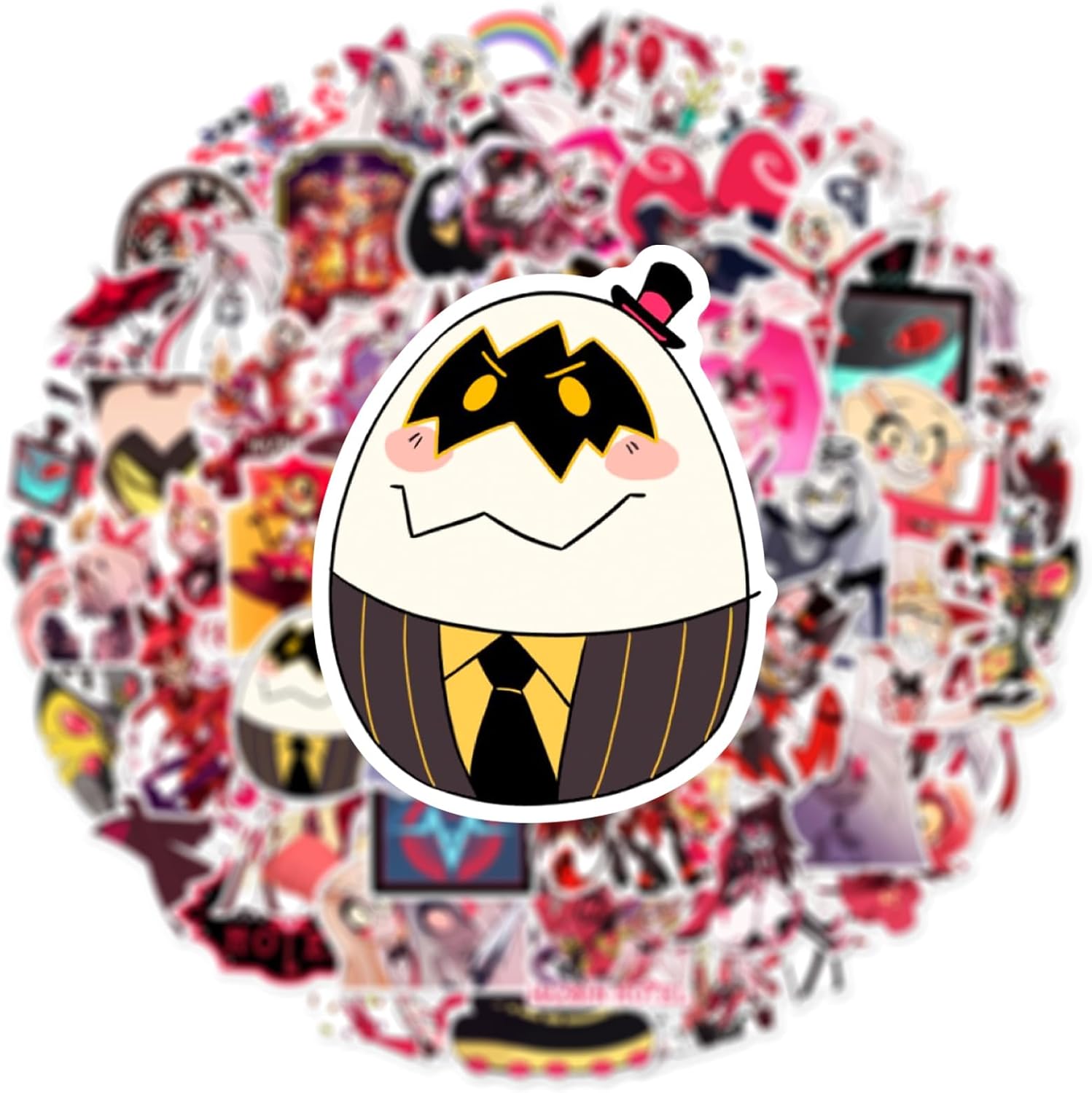 50PCS Hazbin Cartoon Hotel Stickers for Water Bottles Laptop Luggage, Cute Stickers for Adults Teens Waterproof Vinyl Decals (HH) - Image 4