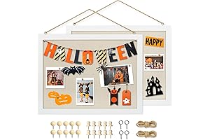 16" x 12" Hanging Cork Boards, Set of 2 Double-Sided Bulletin Boards for Wall Display