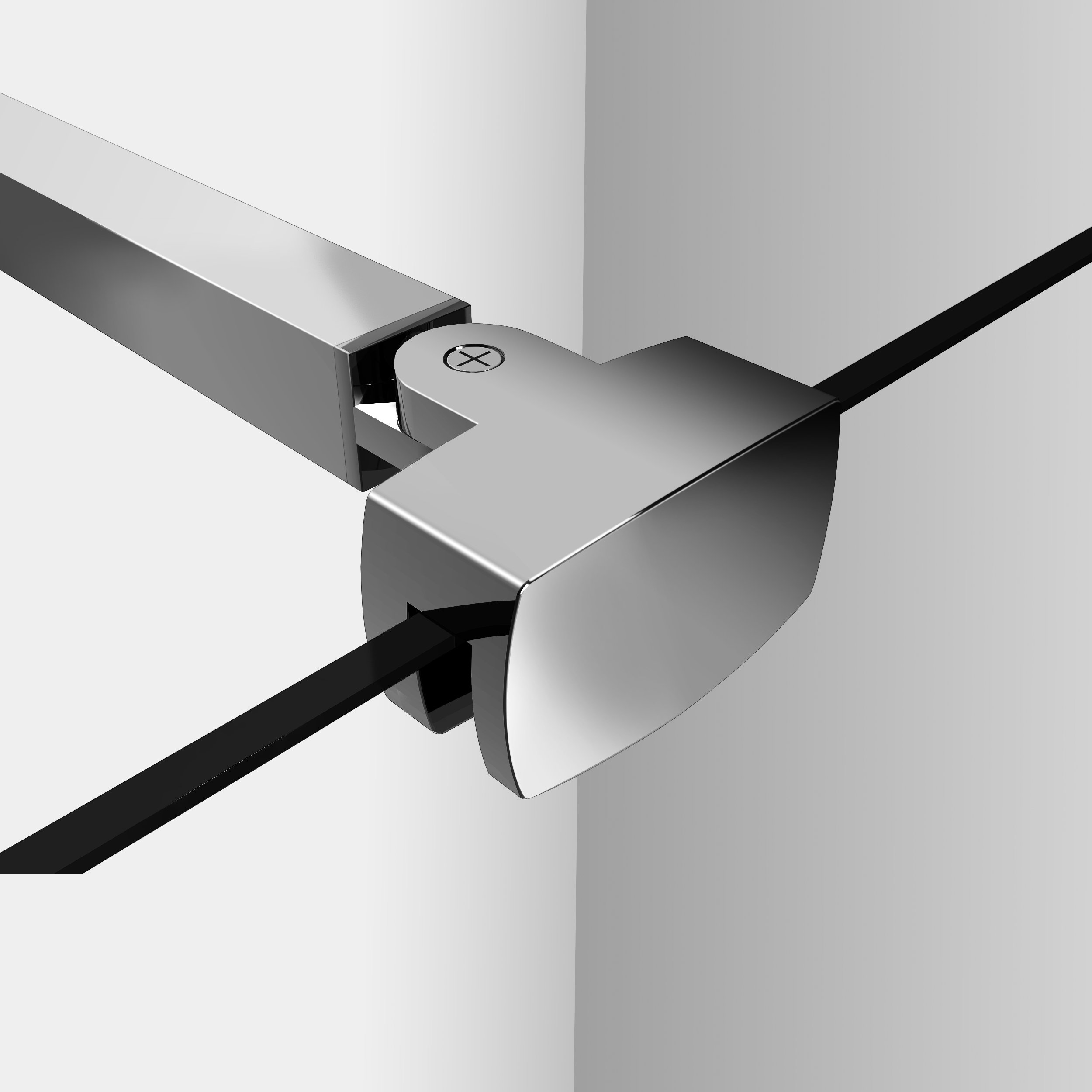Barre de fixation 90 cm barre de stabilisation avec la pince renforcé barre de douche en aluminium en chromé