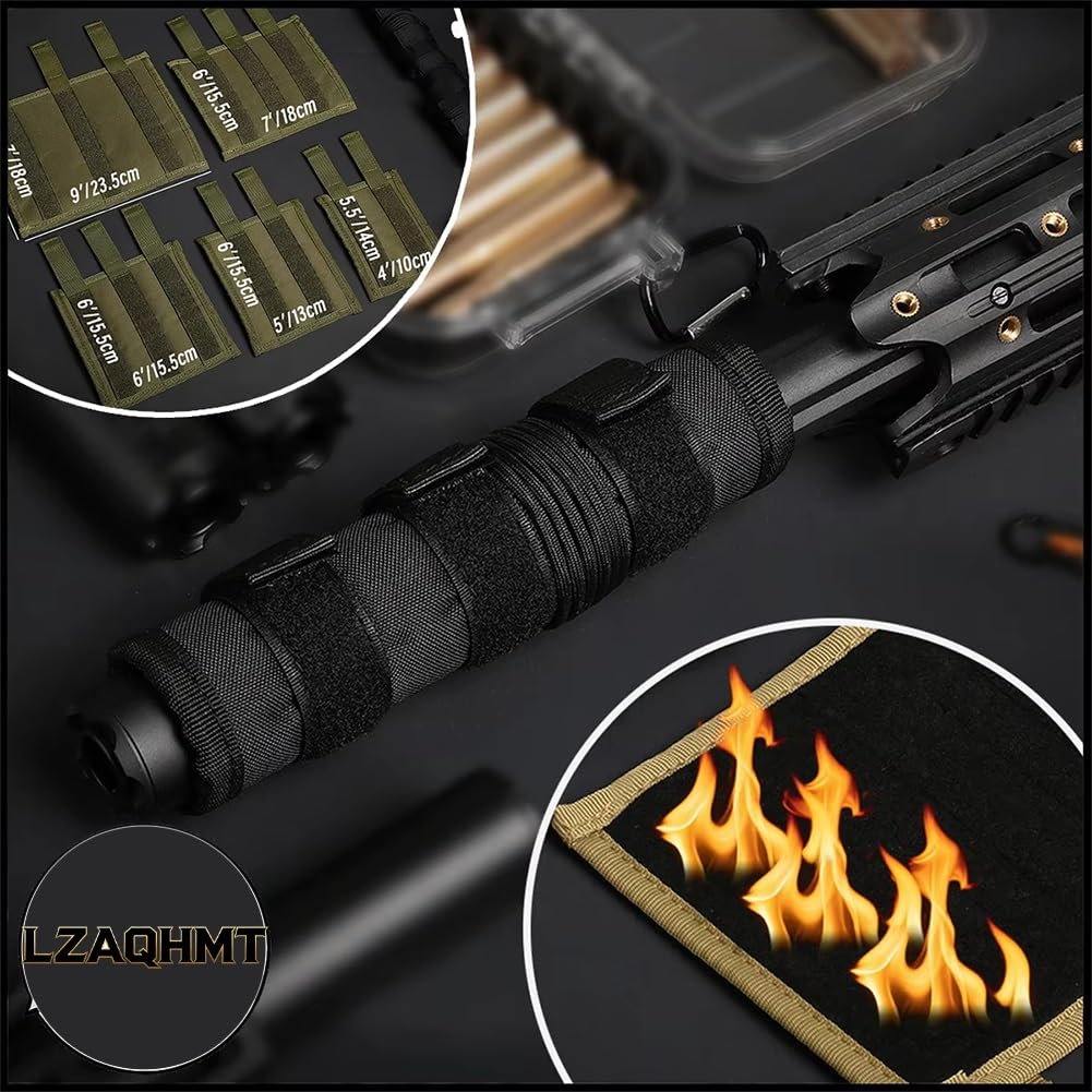 Funda para Supresor Táctico - 4/5/6/7/9 Pulgadas Resistente Al Calor Funda Protectora A Prueba De Quemaduras para CS, Caza, Tiro, Juego De Guerra