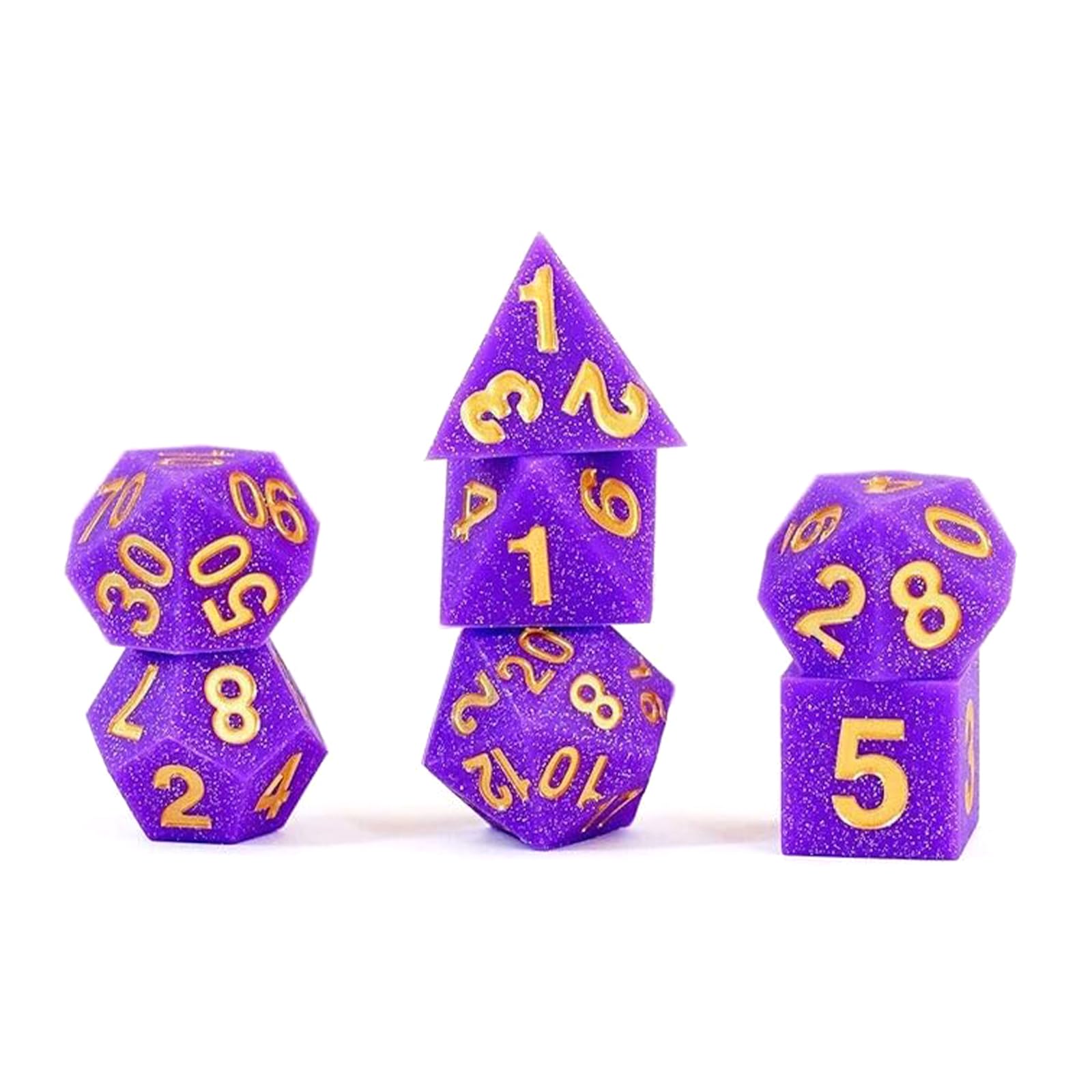 Fanroll - 16mm Sharp Edge Silicone Rubber Poly Dice Set: Regal Ricochet