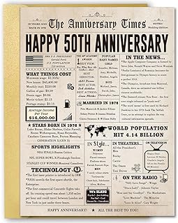Jumbo 50th Anniversary Card for Women Men, Funny 50th Wedding Anniversary Decorations for Mom