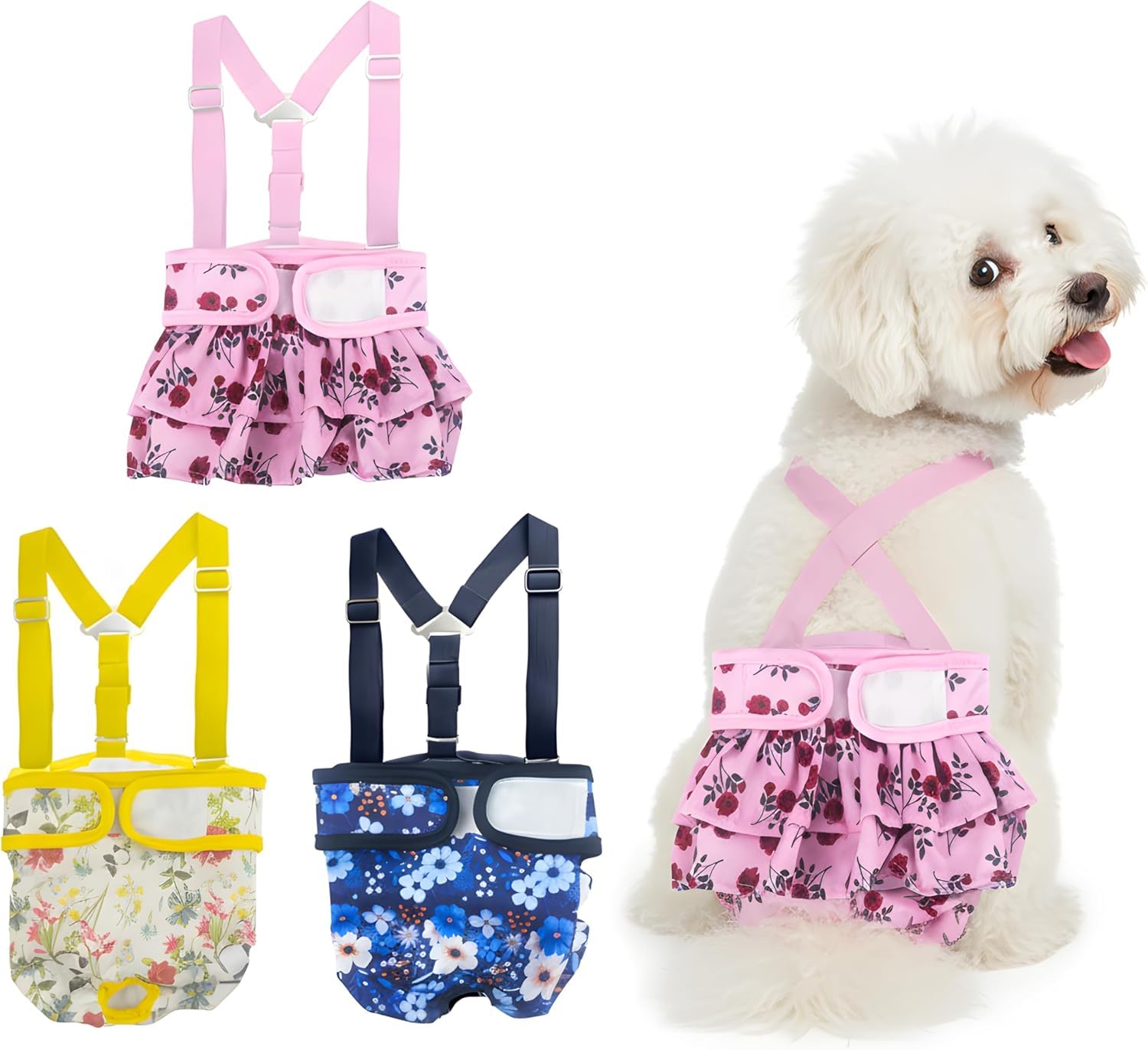 3 Pack Washable Female Dog Diapers โ image 1