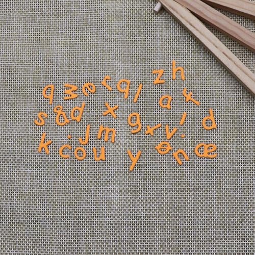 Miniatura 3 de AHOMASH Troqueles de corte del alfabeto, letras troqueladas para hacer tarjetas, troqueles de corte de metal para bricolaje, álbumes de recortes,