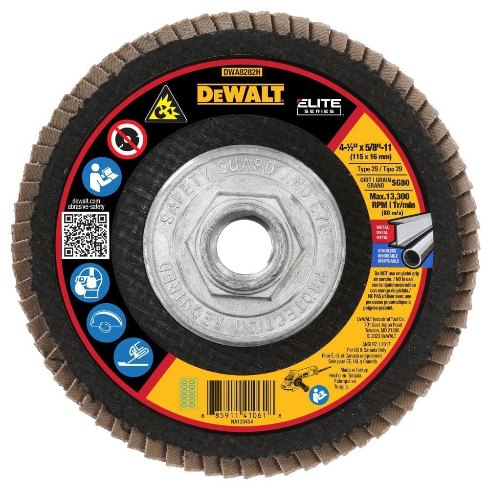 DeWALT Dwa8282h 80 g T29 XP EN CÉRAMIQUE disque à lamelles, 4–1/​5,​1 cm X 5/​20,​3 cm