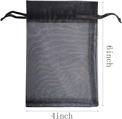 Vista 131 de 100 Pcs Gift Organza Bags 5x7 Inch Gold Drawstrings Sheer Fabric Pouch for Jewelry Baby Shower Christmas Party Favors Wedding Kids Men Teenage