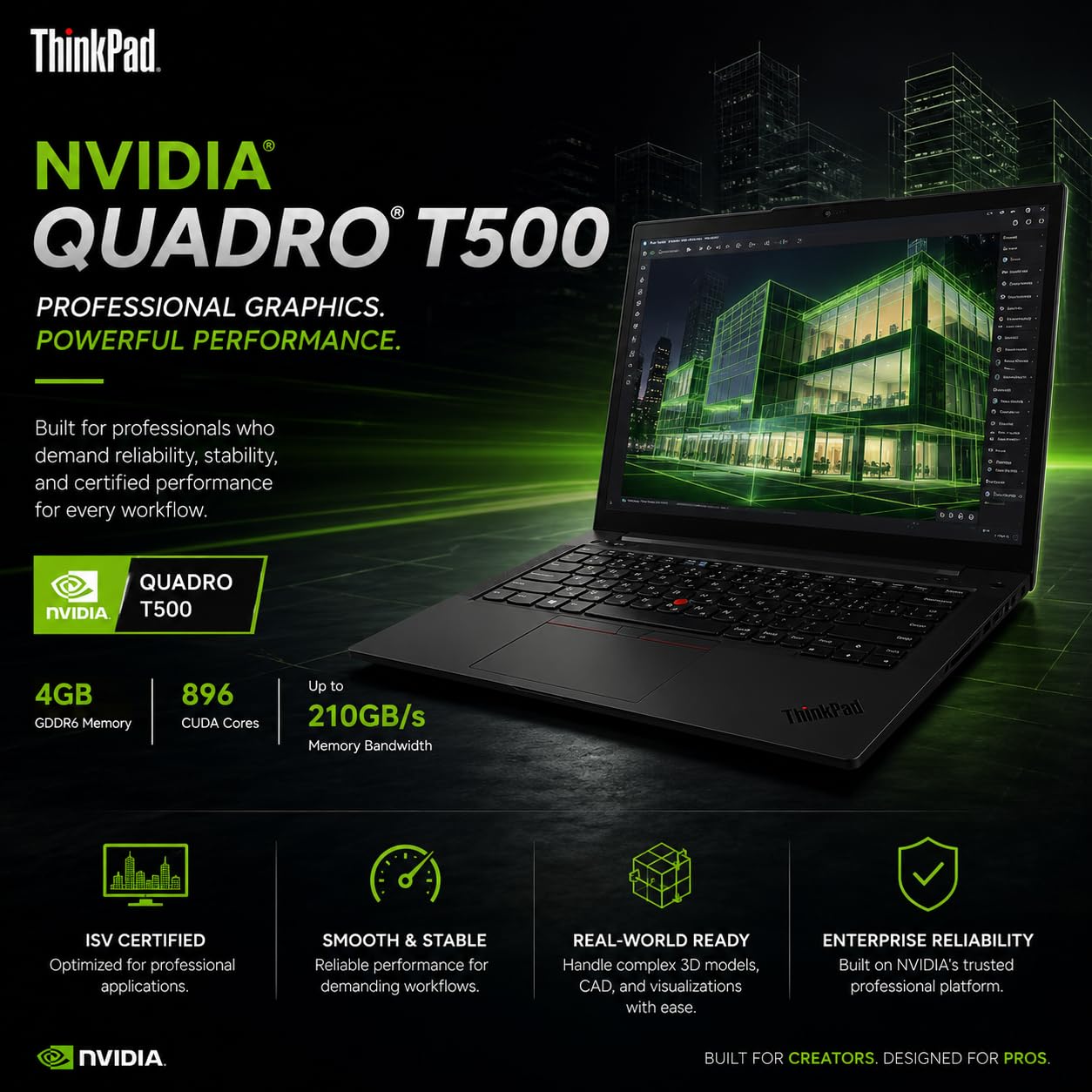 Lenovo ThinkPad P14s Mobile Workstation Laptop, Display IPS FHD da 14 pollici, Intel Core i5-1135G7, 16 GB di RAM DDR4 | SSD PCIe da 256 GB, NVIDIA Quadro T500, lettore di impronte digitali, tastiera