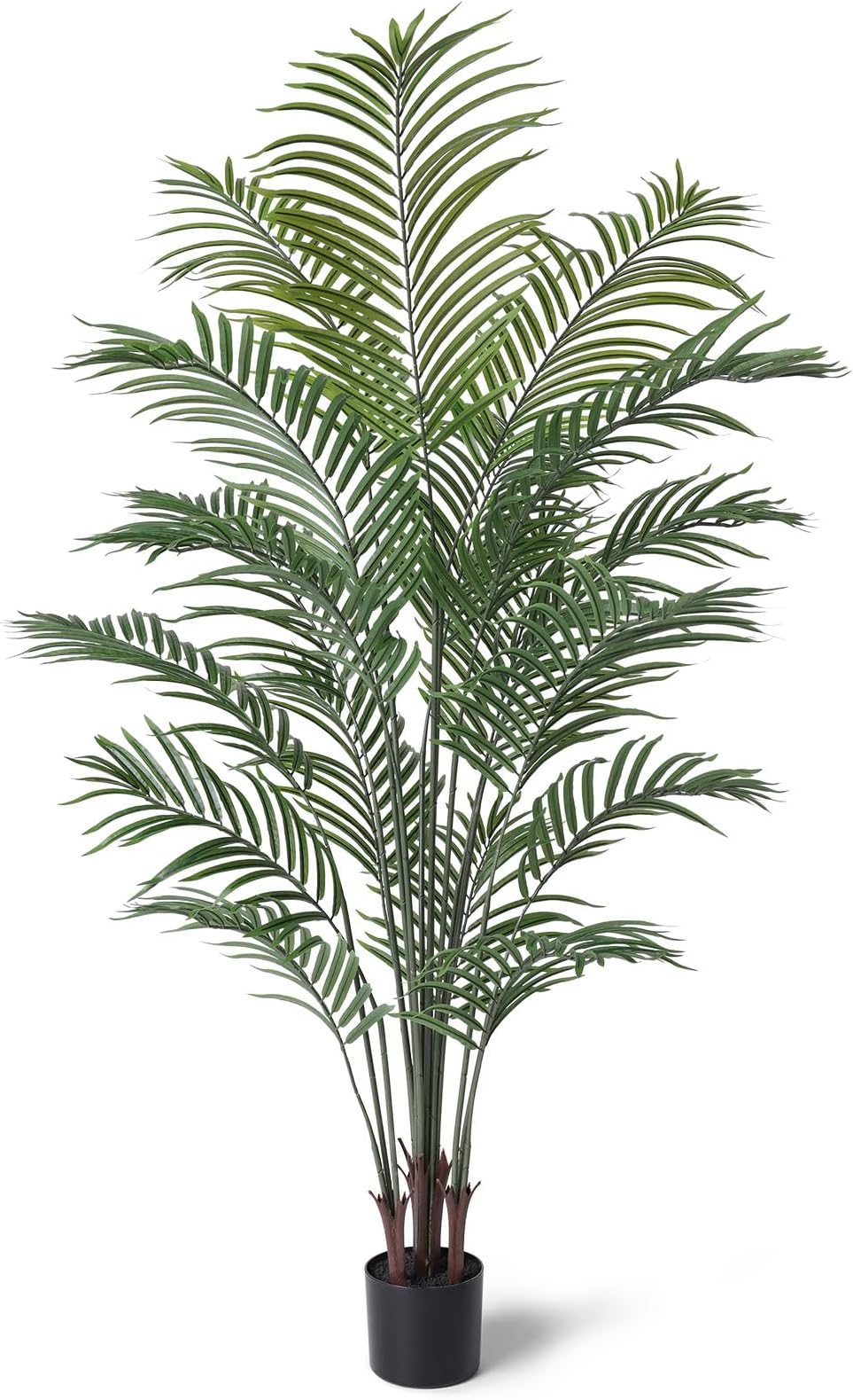Artificial Areca Palm Tree 170CM Fake Tropical Palm Plant,Perfect Faux Dypsis Lutescens Plants in Pot for Indoor Outdoor Home Office Garden Modern Decoration Housewarming Gift(1 Pack)